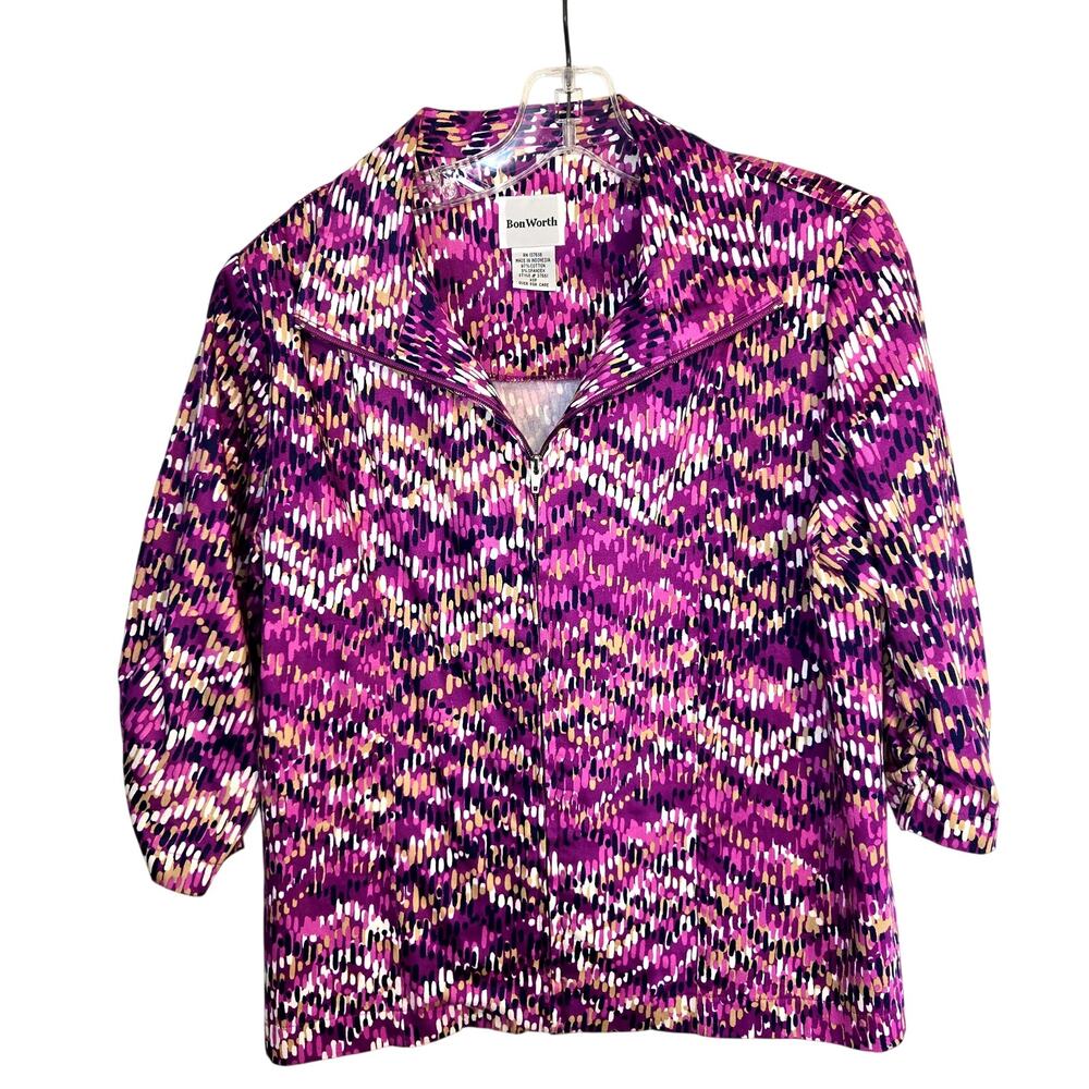 BonWorth XSP Women's Blazer Sleeve Suit Coat Petite Size 2 4 Jacket Extra Small